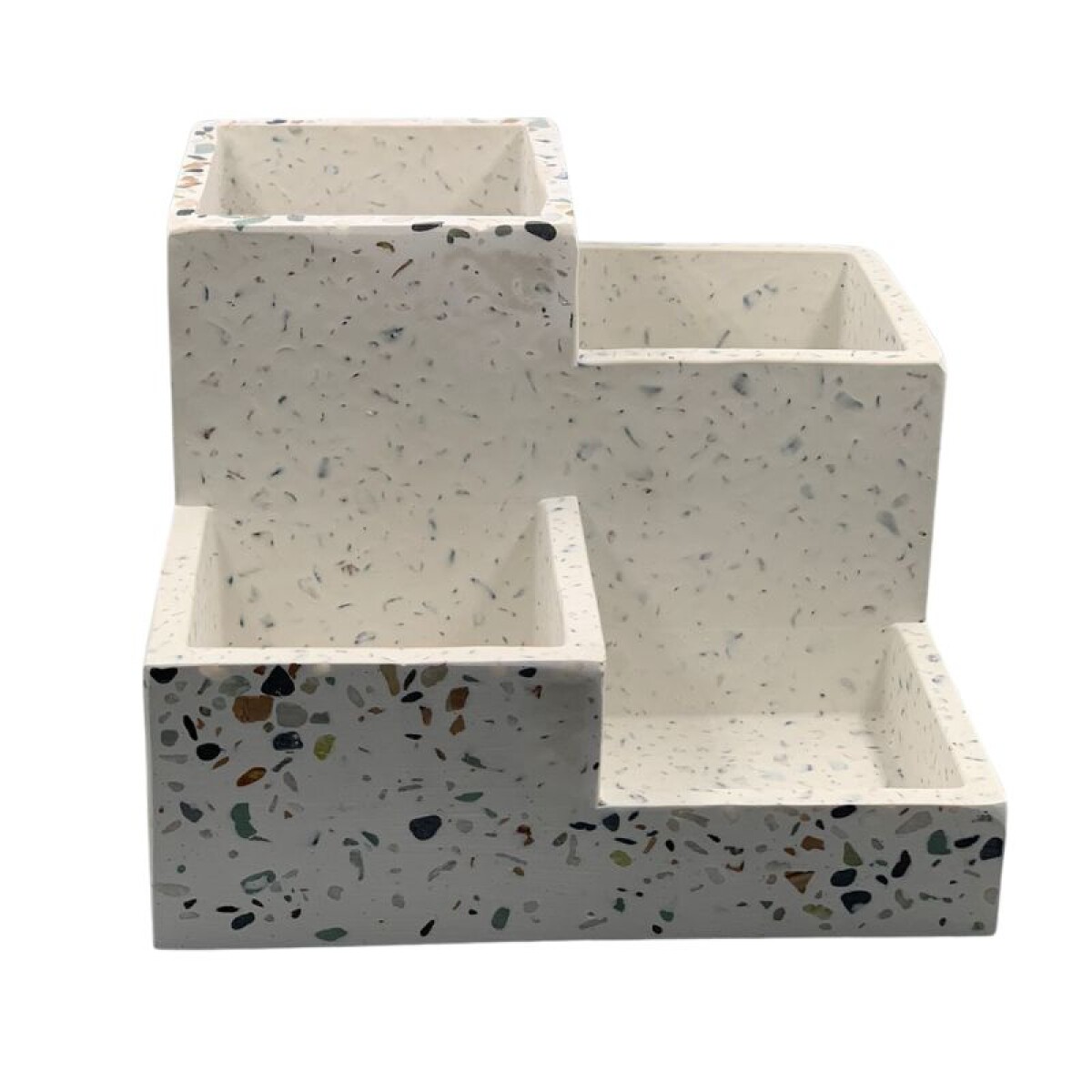 Organizador Cerámica Escalonado 16x16 cm - Terrazo 