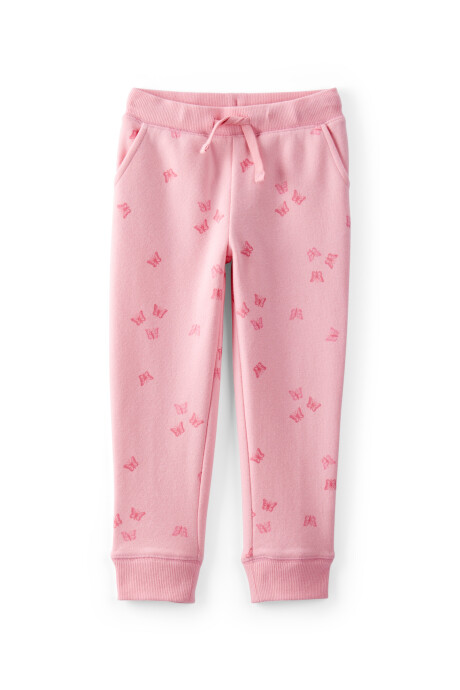Pantalón de algodón, rosado, diseño mariposas Pantalón de algodón, rosado, diseño mariposas