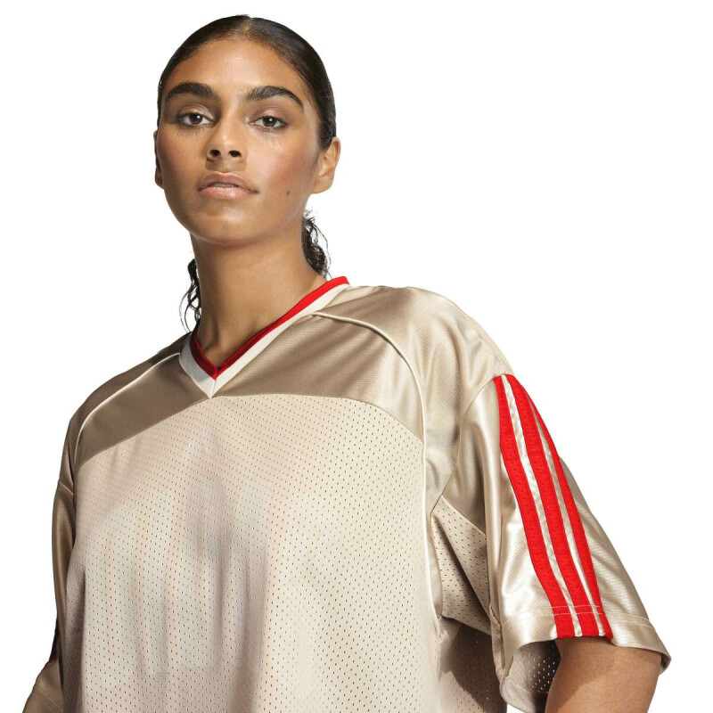 REMERA ADIDAS W STA SEAS TEE C Mujer JZ1073 Blanco-rojo