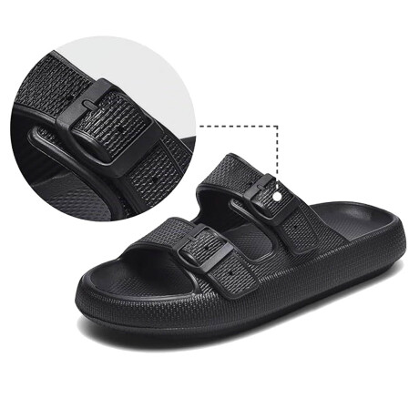 Sandalia Chancleta Hebilla Antideslizante Cómoda Negro