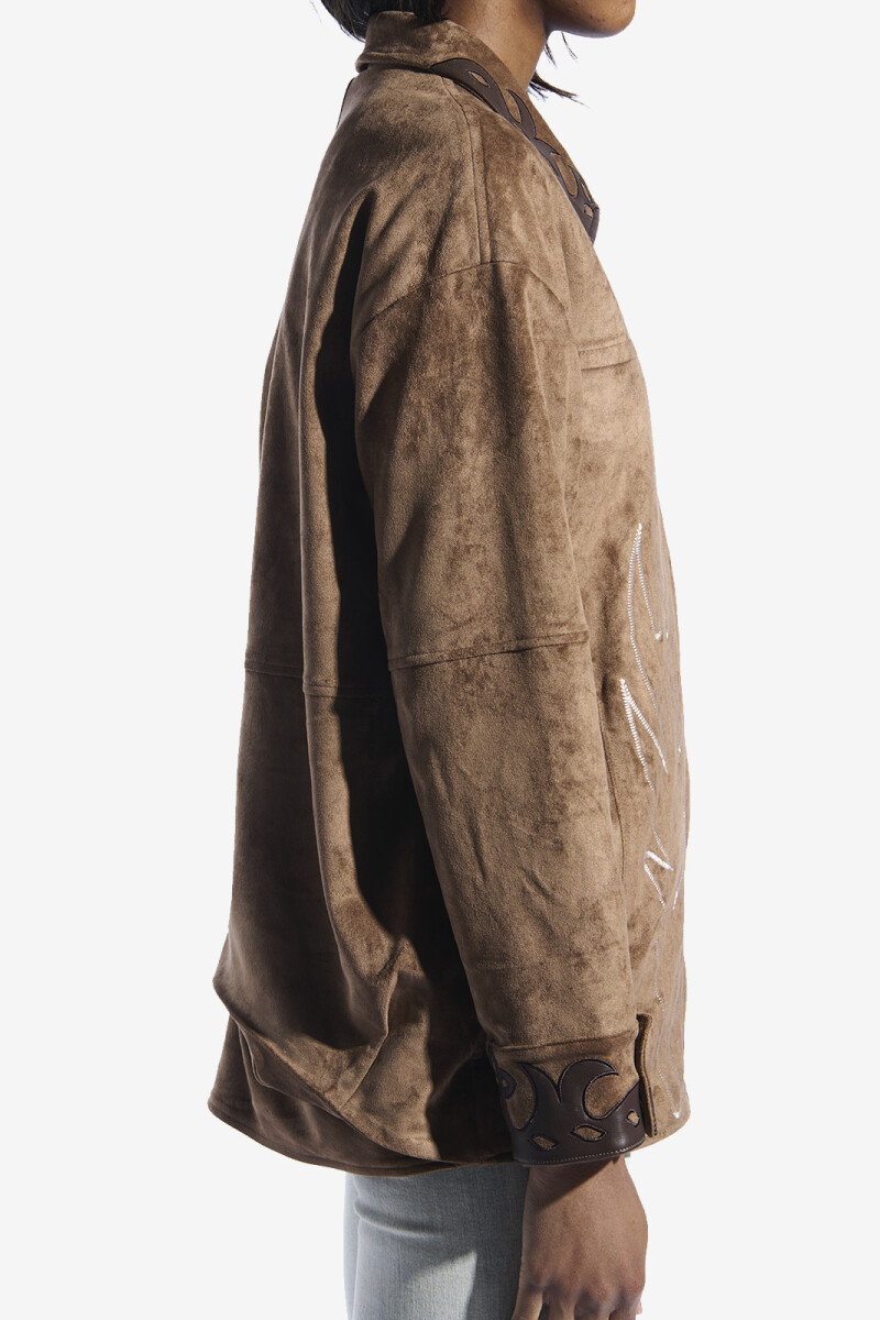 CHAQUETA FUR OCTAVIA Marron