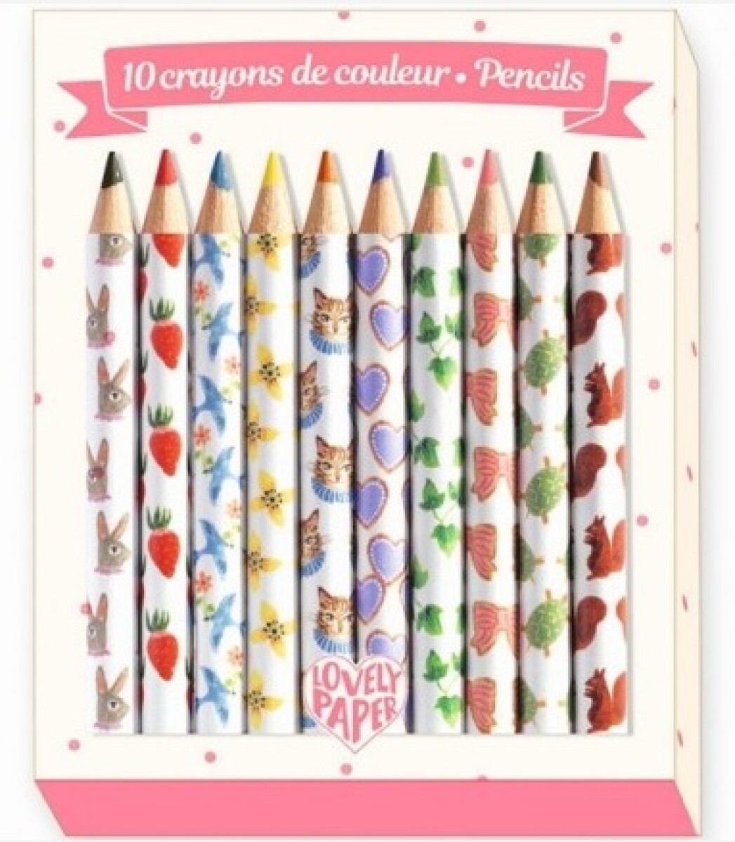 10 Aiko mini coloured pencils - Único 