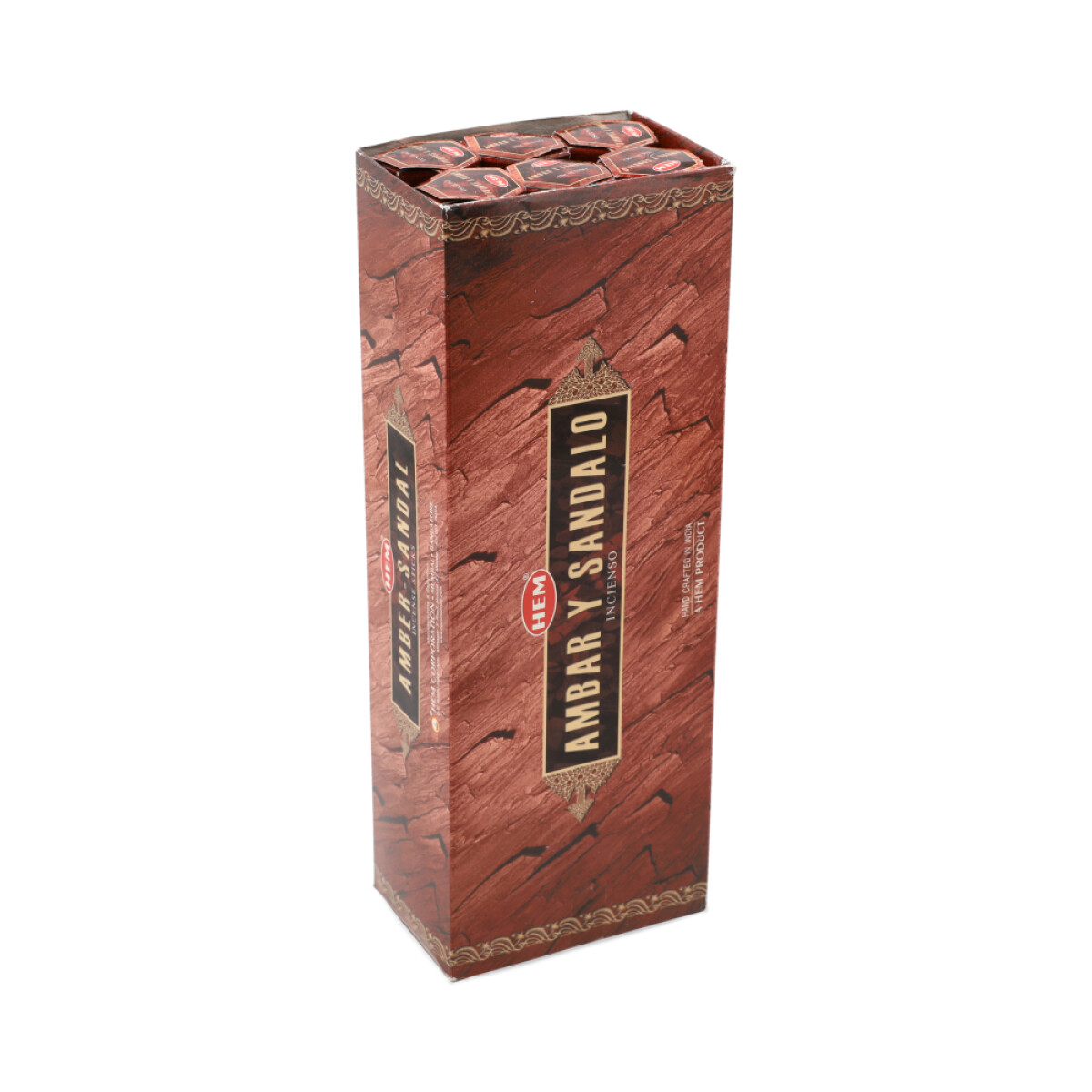 INCIENSO HEM CAJA HEXAGONAL X6 - Ambar/sandalo 