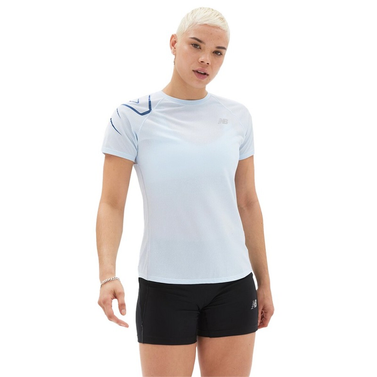 Remera New Balance Printed Impact Run - Azul 