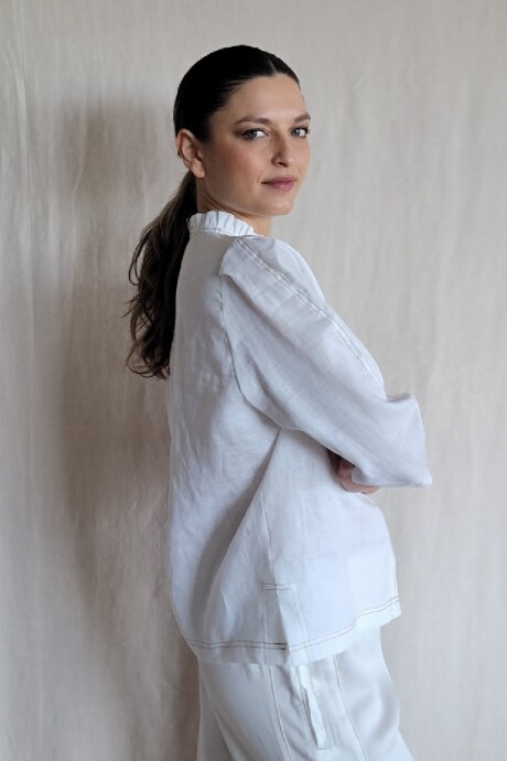 Camisa Carlotta 2.0 Puro Lino Blanco