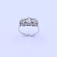 Anillo oro 18k blanco con 3 brillantes Anillo oro 18k blanco con 3 brillantes