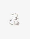 Aros Argollas Metal Aros Argolla Metal Mariposa - Plateado Rodio