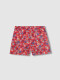 Traje De Baño Estampado Liberty Fresa Brillante