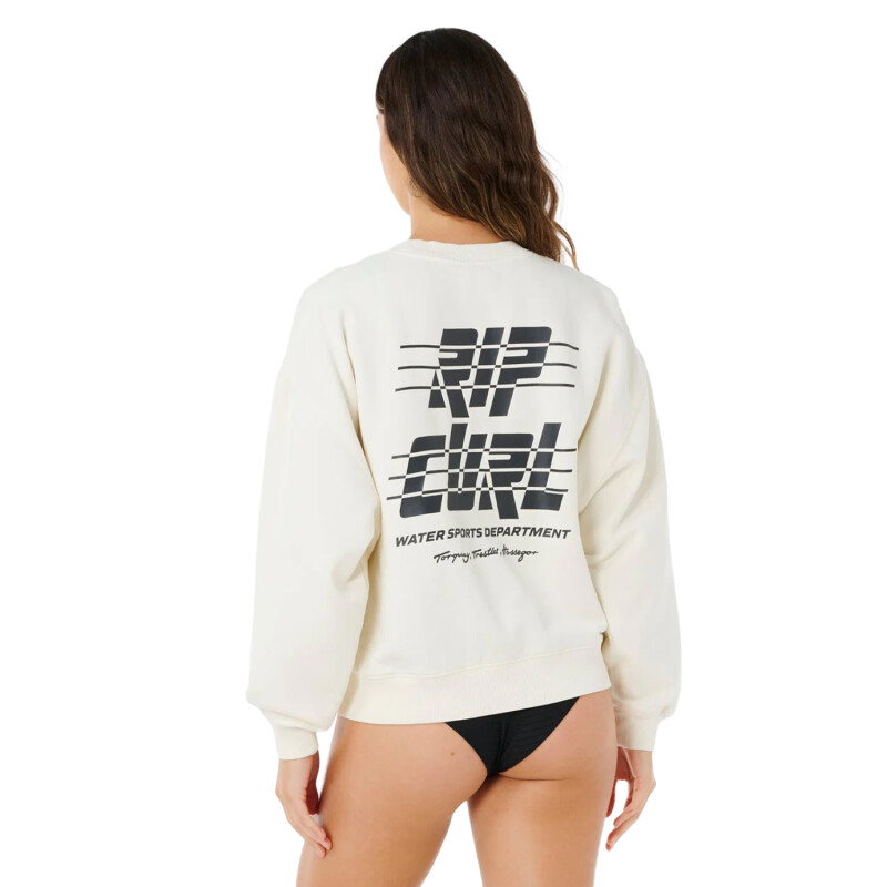 Buzo Rip Curl Sports Dept Drop Shoulder Crew - Beige Buzo Rip Curl Sports Dept Drop Shoulder Crew - Beige