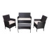 SET LIVING EXTERIOR RATTAN SINTETICO Y ACERO NEGRO SET LIVING EXTERIOR RATTAN SINTETICO Y ACERO NEGRO