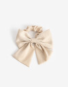 Skunzies Moño Scrunchie Con Moño - Blanco Crema