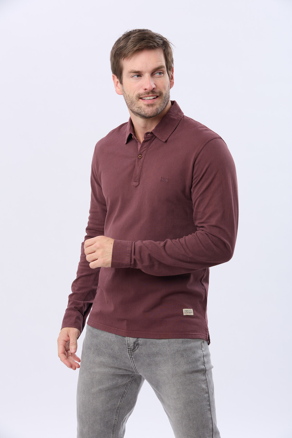 REMERA POLO LISA PIQUE Bordo