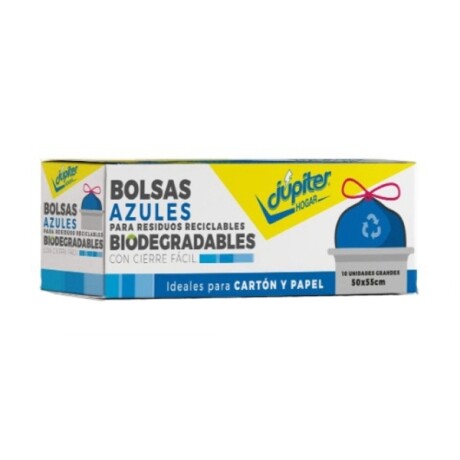 BOLSAS PARA RESIDUOS AZUL JUPITER 50X55 10UNI BOLSAS PARA RESIDUOS AZUL JUPITER 50X55 10UNI