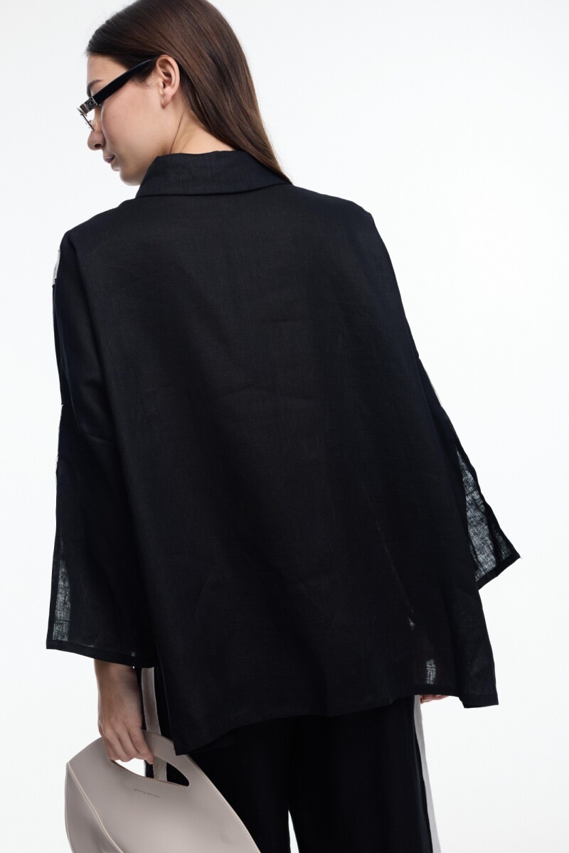 CAMISA TIRAS Negro