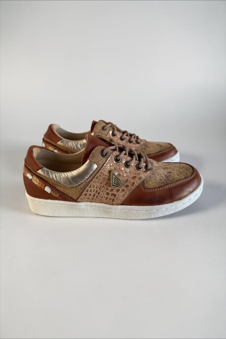 Sneakers Dakota Combinado Marrones Con Arte Sneakers Dakota Combinado Marrones Con Arte