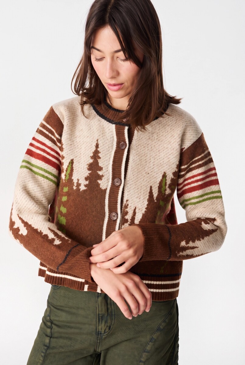 Cardigan Pinos - Marron 