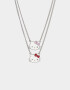 Collares Infantiles Licencias Set De Collares Para Compartir "hello Kitty" - Plateado