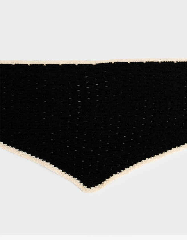 Bufandas Romántico Pañuelo Tejido - Negro