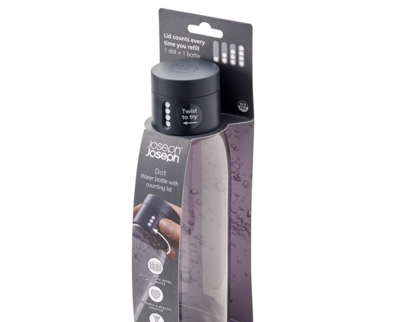 Botellas de hidratación - Joseph Joseph Dot Gris