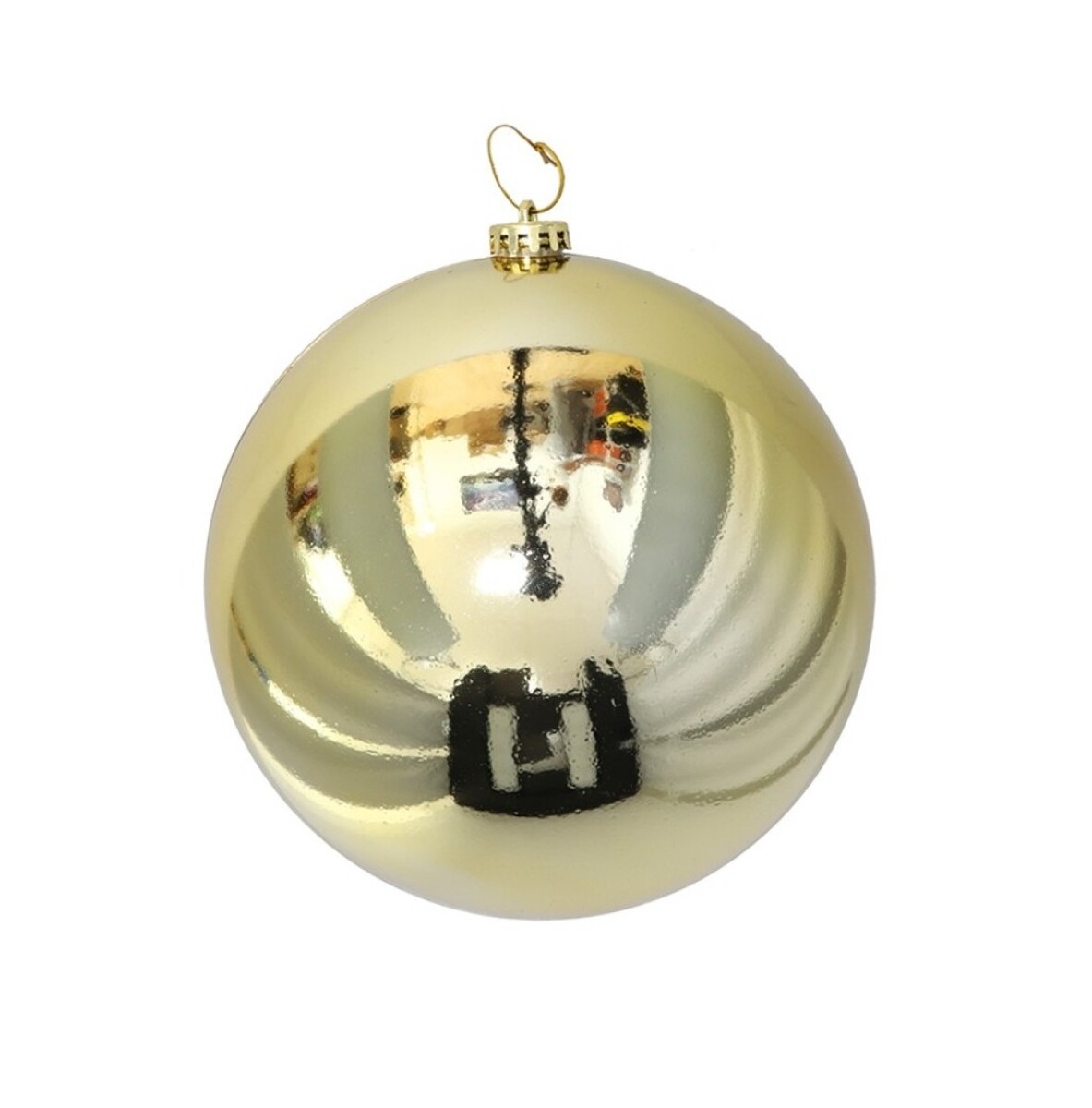 Esfera de Navidad Dorada con Brillo – 20 cm 