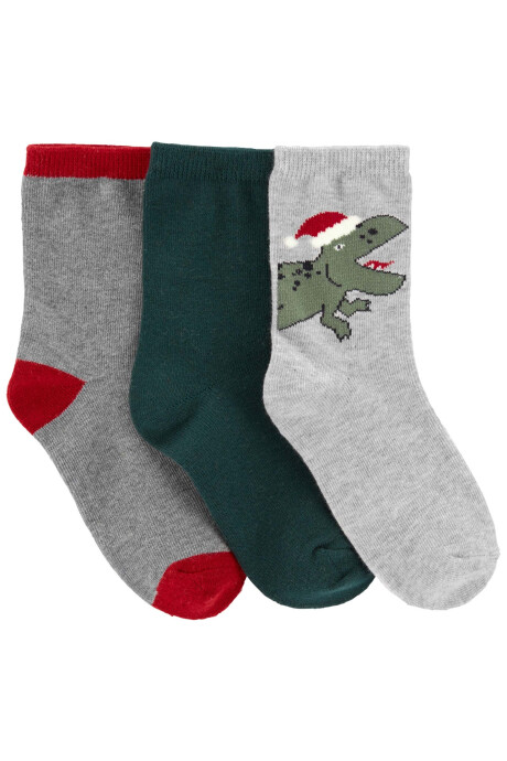 Pack tres pares de medias diseño navideño Sin color