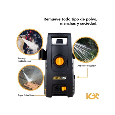 Hidrolavadora Kingsman alta presión 1200w + acces 90 bar Hidrolavadora Kingsman alta presión 1200w + acces 90 bar