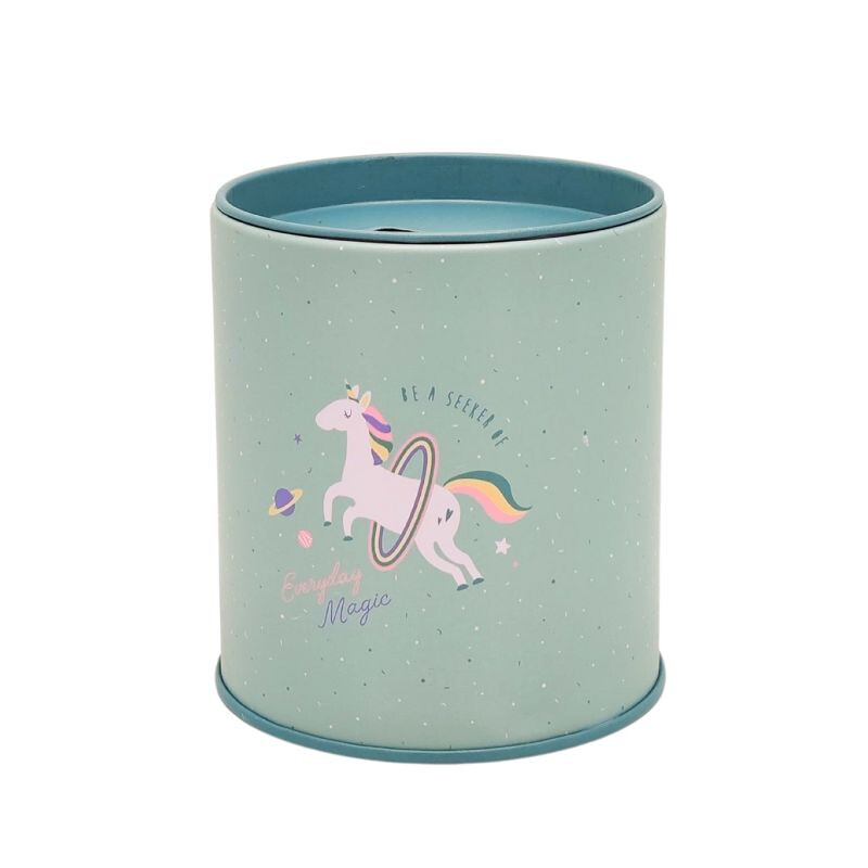 Alcancia Diseño Unicornios Verde
