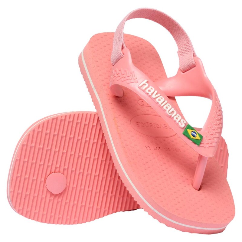 Sandalias Havaianas Baby Brasil Logo Niños Rosa Mango