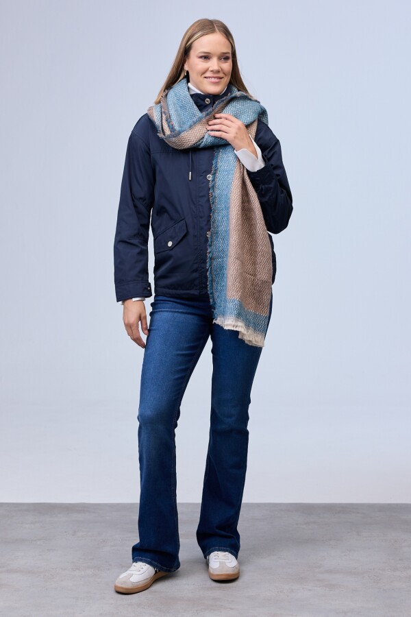 Bufandon Colorblock MULTI/AZUL