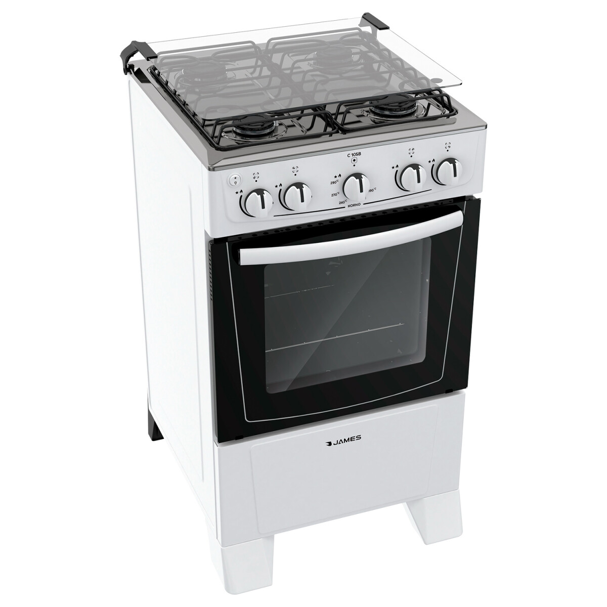 Cocina A Gas James C105 B - COCINA JAMES C105 BLANCA SGAS 3205 AP 