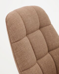 Butaca giratoria Jaspe beige y metal con marrón claro y metal con acabado gris FSC 100%