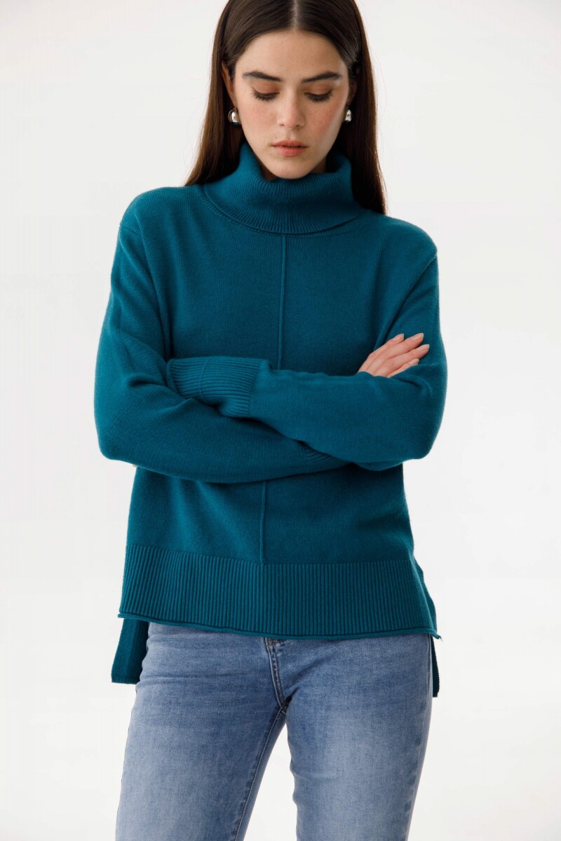 Sweater Polera Serrana Petroleo