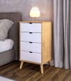 Comoda 4 Cajones Sinfonier Linea Dublin Blanco
