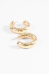 Aros texture grandes dorado