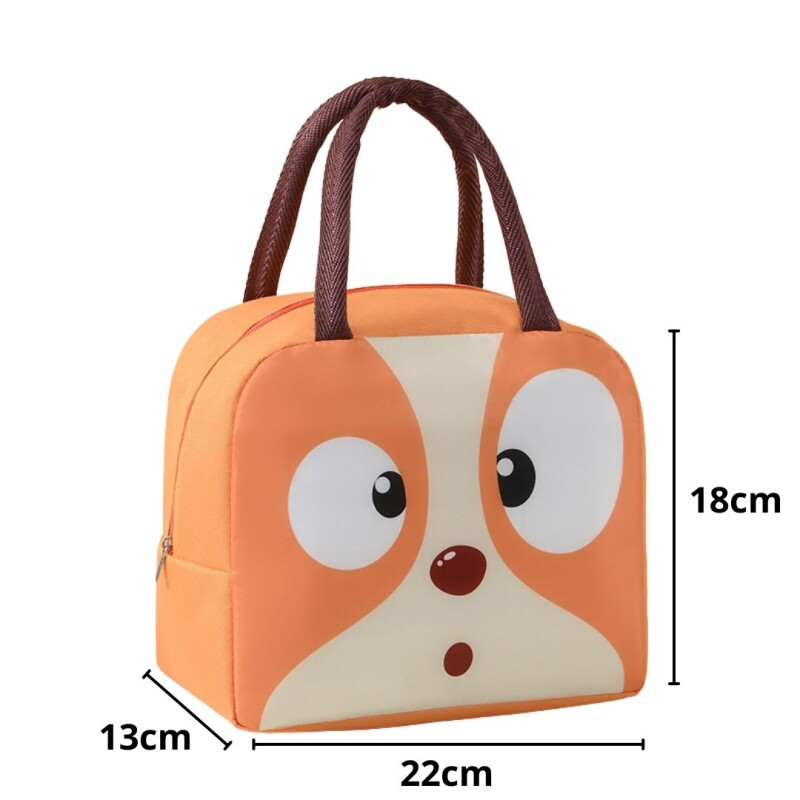 Bolsa Térmica Lonchera Infantil Bolso Caliente Frio Comida Zorro naranja