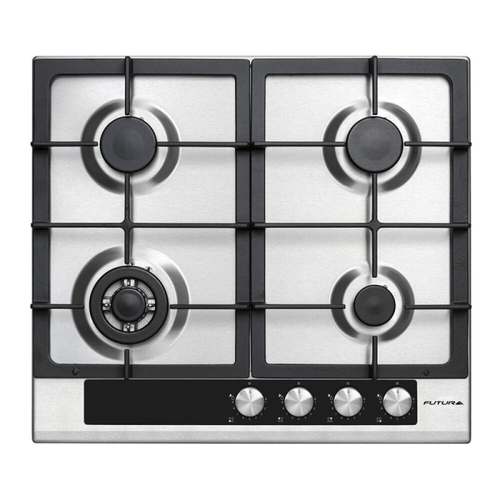 ANAFE FUTURA A GAS INOX 4 QUEMADORES FUT-AG600X-4 acero inoxidable