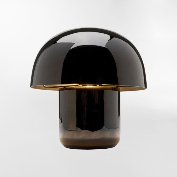 LUMINARIA DE MESA MUSHROOM SHINY Negro - -
