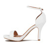 Sandalia Formal Mujer Vizzano Taco Alto Con Pulsera Blanco