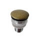 Valvula Popup Dorada Mate Con Gotas Brillo 7X7X9Cm