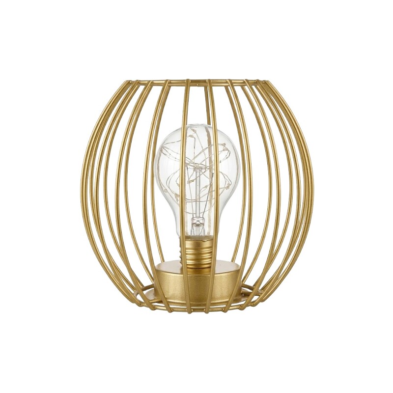 LAMPARA METAL DORADA P/MESA 15X15CM Unica