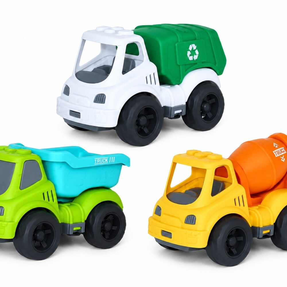 Set 3 vehiculos plastico ECO verde
