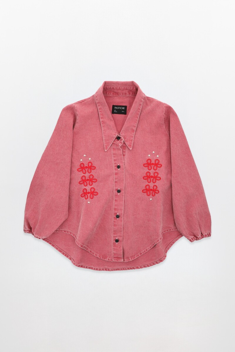 Camisa Cisne Nudo - Cherry 