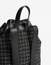 Mochilas Urbanas Mochila Efecto Tejido - Negro