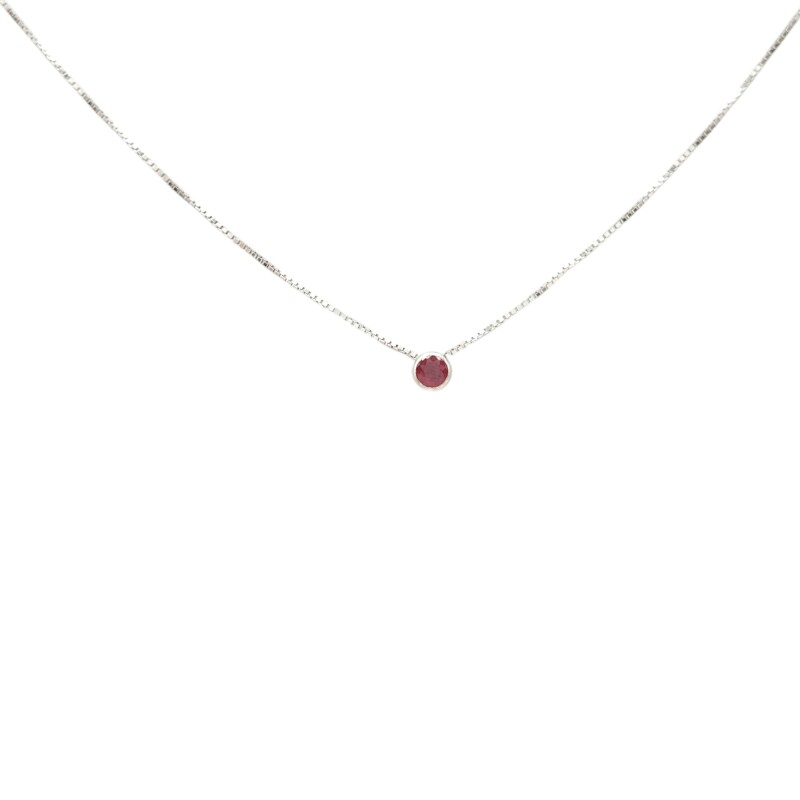 Conjunto solitario Rubí - Plata 925 - Piedra Rubí - CJ3017 Conpiedra