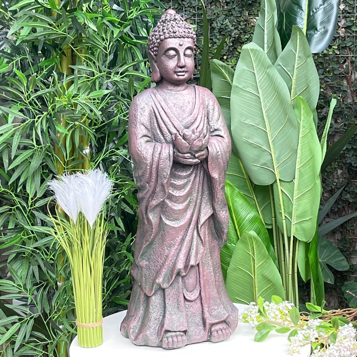 Buda Decorativo Resina 32cm x 23cm x 81cm 
