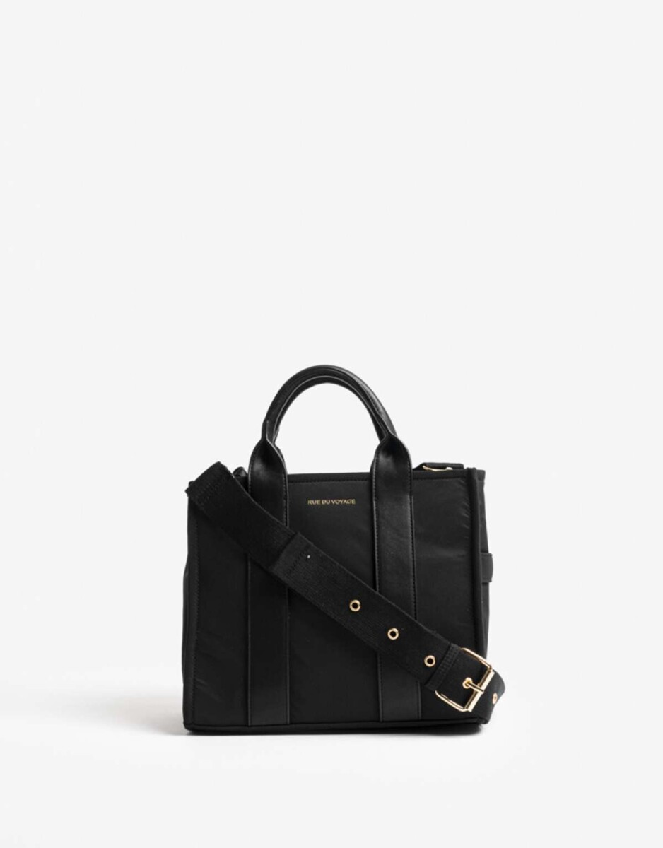 Bandolera Con Doble Asa De Mano - Negro 