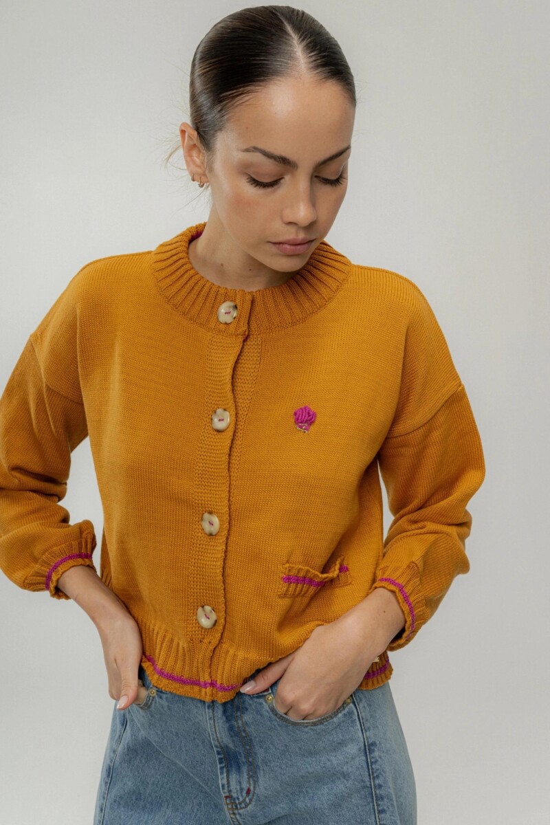 CARDIGAN TERRO COTTON - Mostaza 