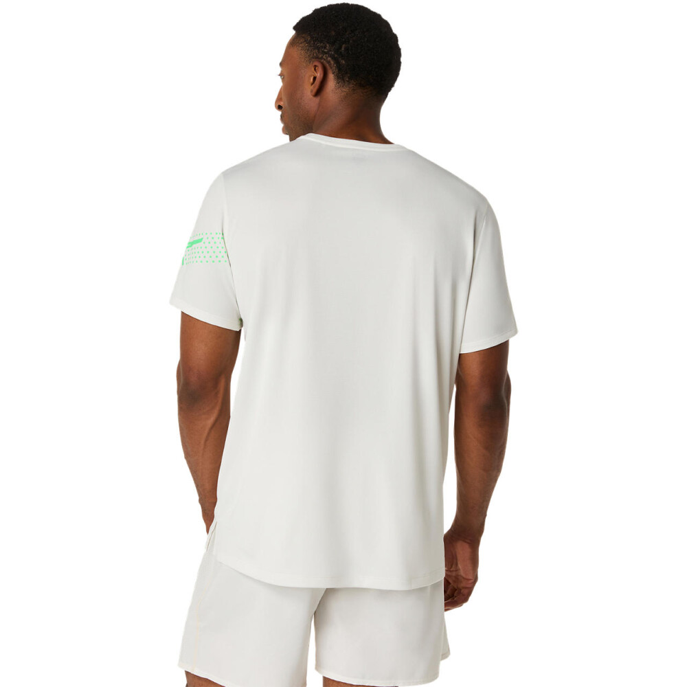 Polo Running Icon SS Top Hombre Cream/vital Green