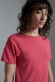 Remera con mangas de broderie rosado