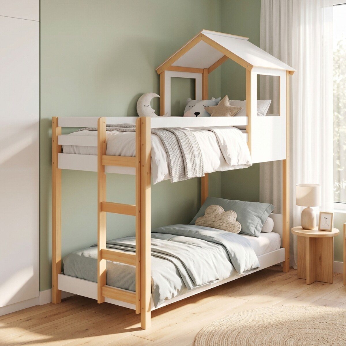 Cama cucheta 1 Plaza Madera Maciza - Juvenil 